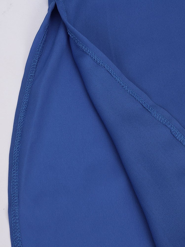 Sexy Women Long Sleeve Split Sheer Chiffon Shirt Tunic Blouse - Image 10