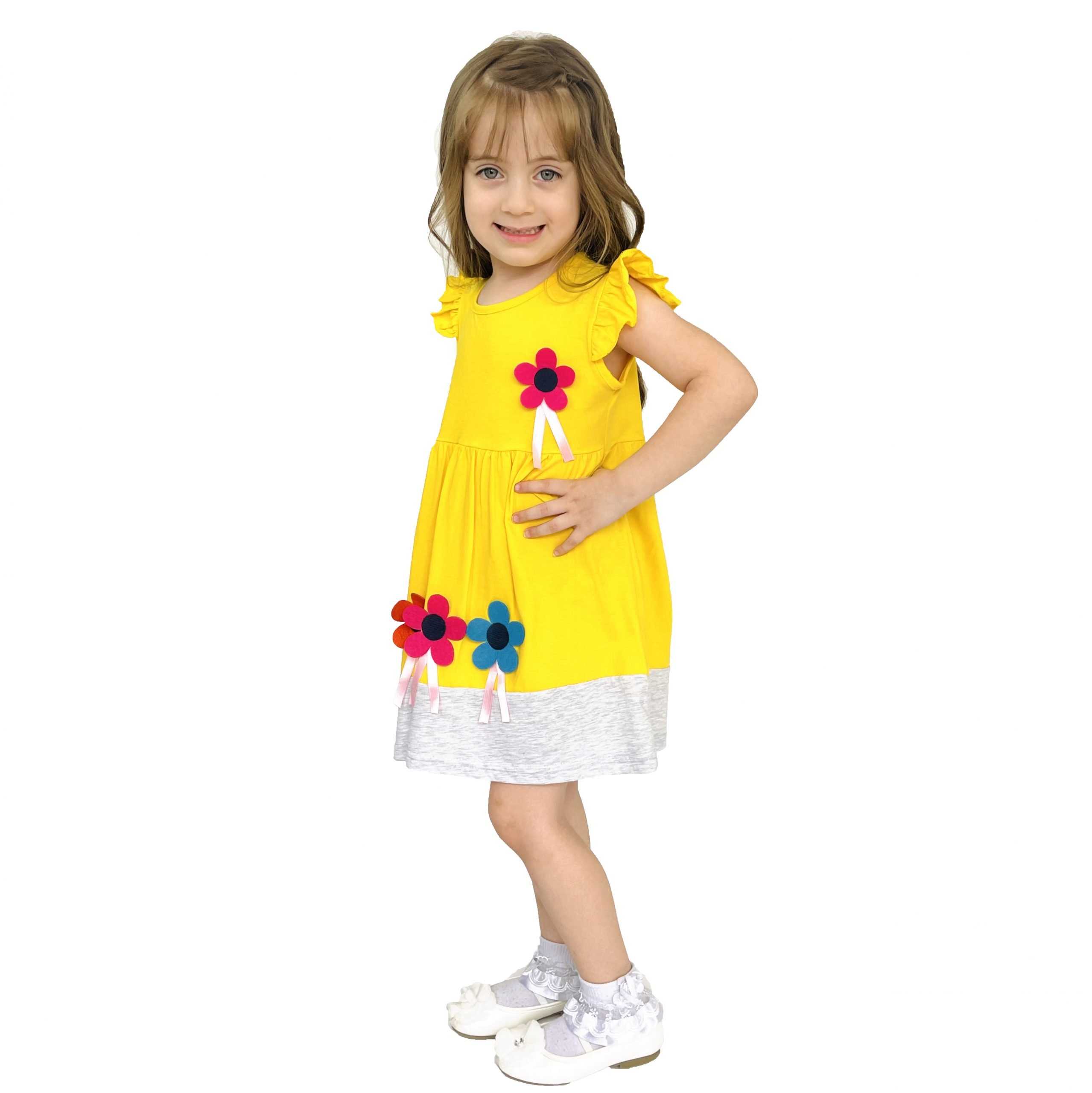 Girls Cotton Floral Dress for Summer - Image 2