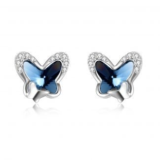 925 Sterling Silver Butterfly Stud Earrings Hypoallergenic Earring Fine Jewelry Gift for Women Girls