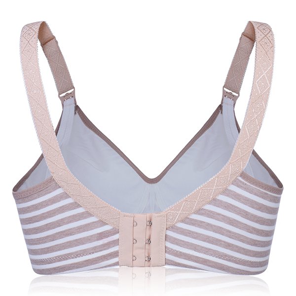 Soft Wireless Plunge Patchwork Color Nursing Bras - Image 9