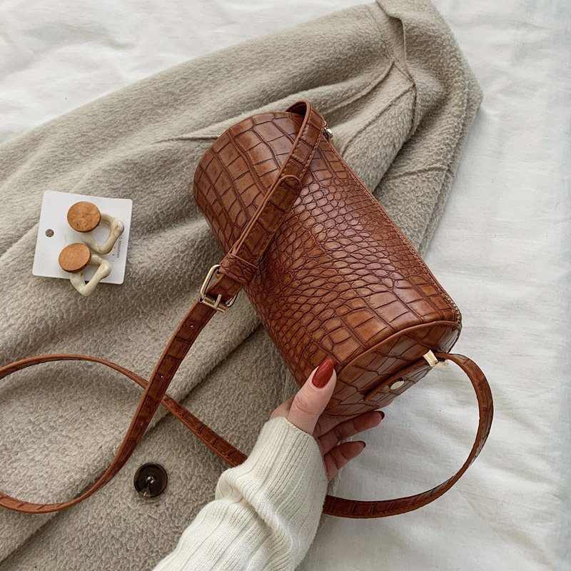 Versatile One Shoulder Cylinder Messenger Bag - Image 7