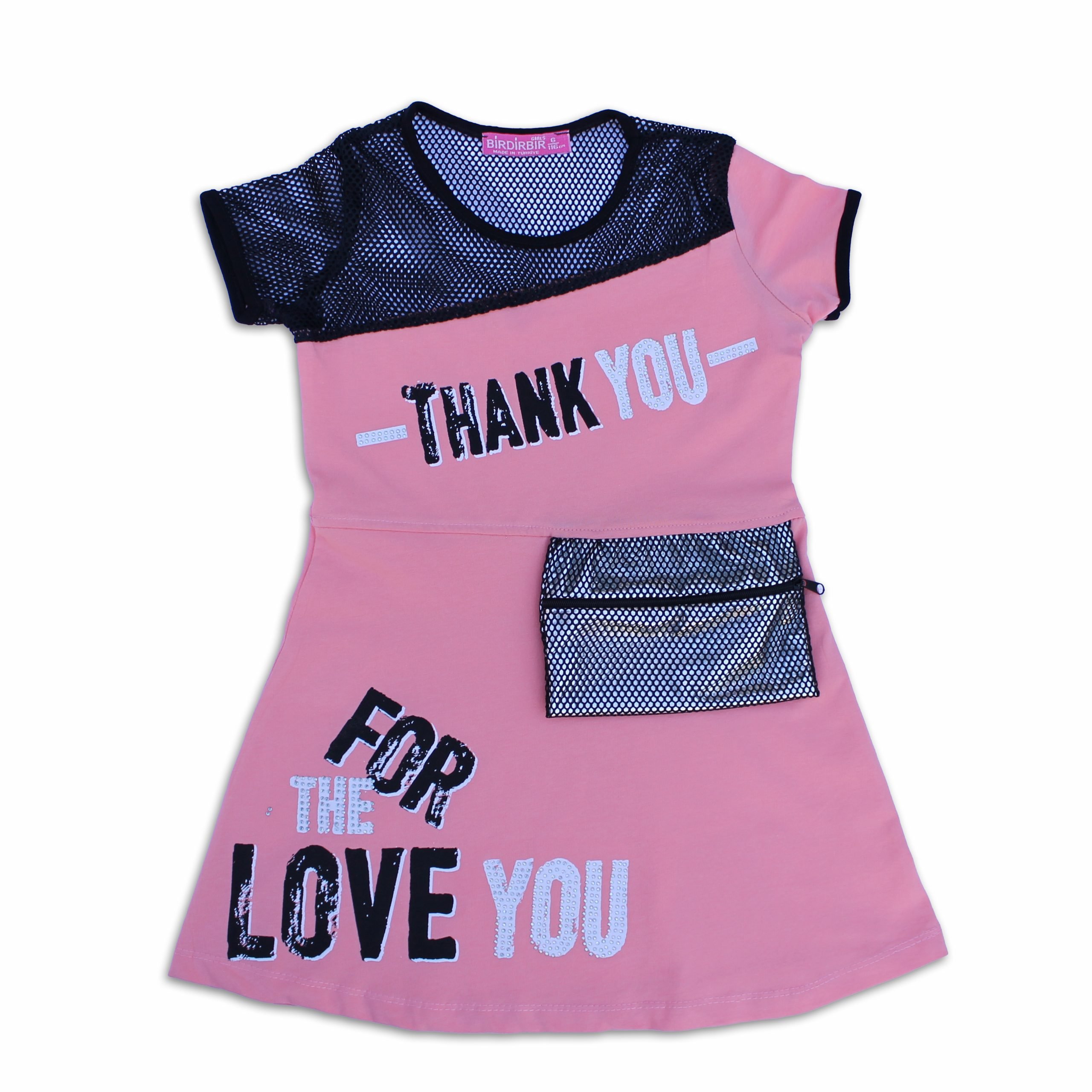 Fishnet shoulder Cotton Dress - Image 17