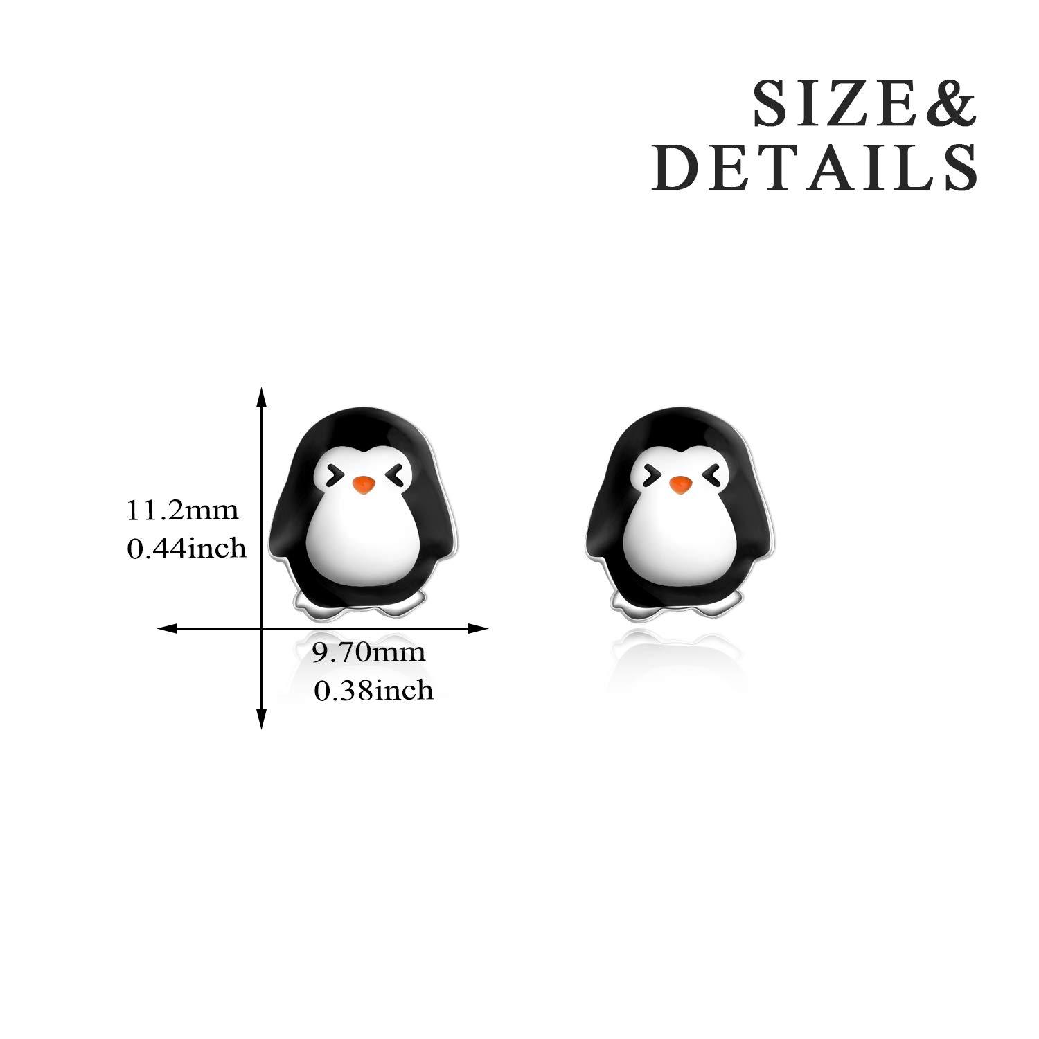 925 Sterling Silver Penguin Stud Earrings for Women - Image 3