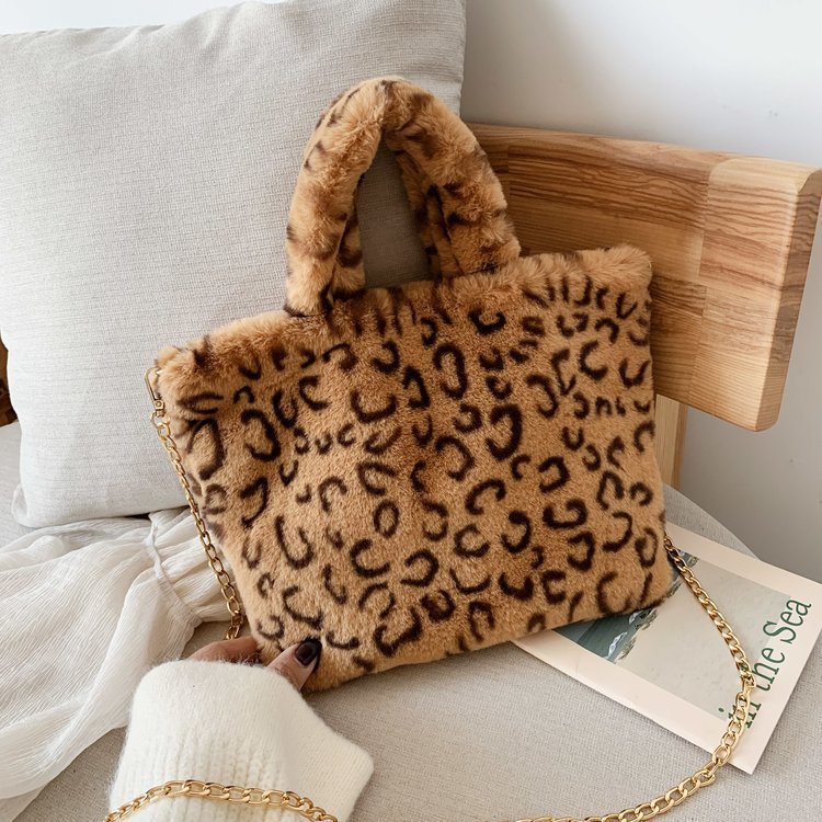 Leopard Tote Chain Shoulder Crossbody Bag - Image 21