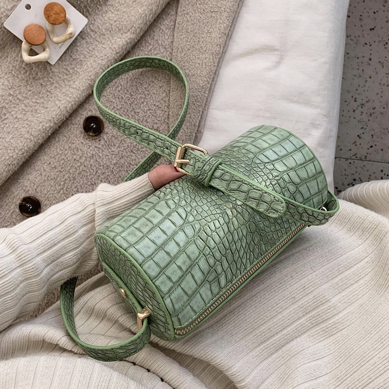 Versatile One Shoulder Cylinder Messenger Bag - Image 8