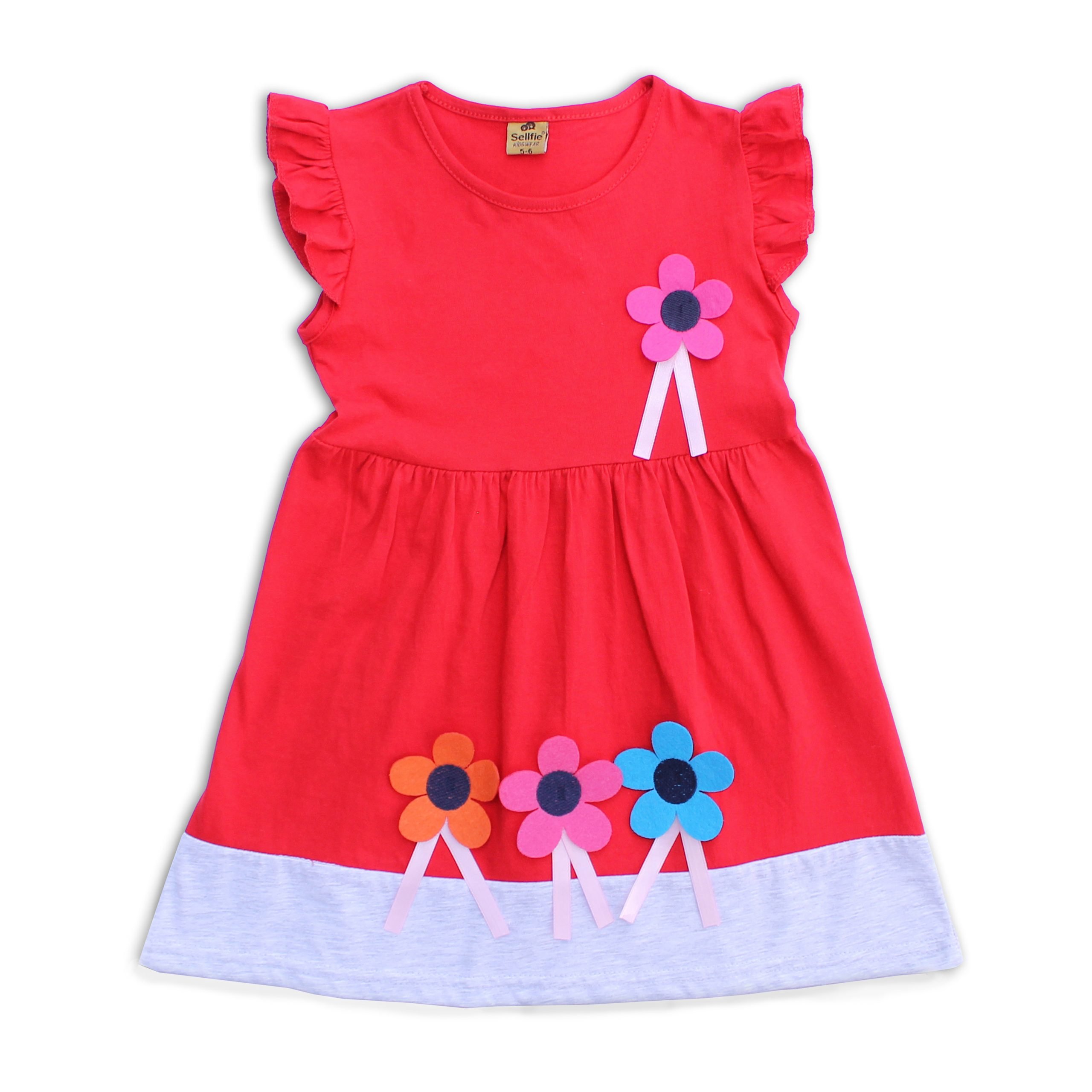 Girls Cotton Floral Dress for Summer - Image 3