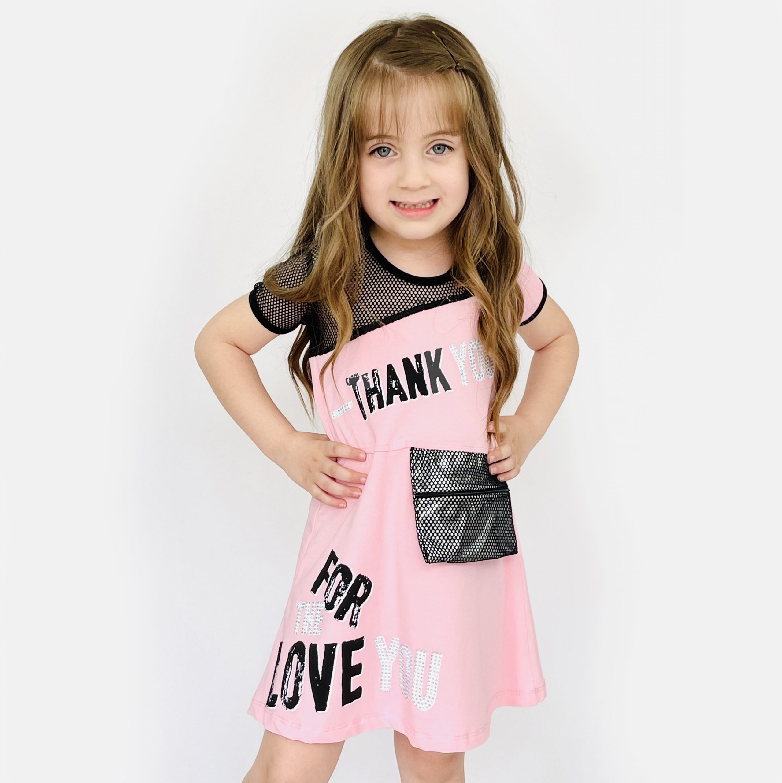 Fishnet shoulder Cotton Dress - Image 12