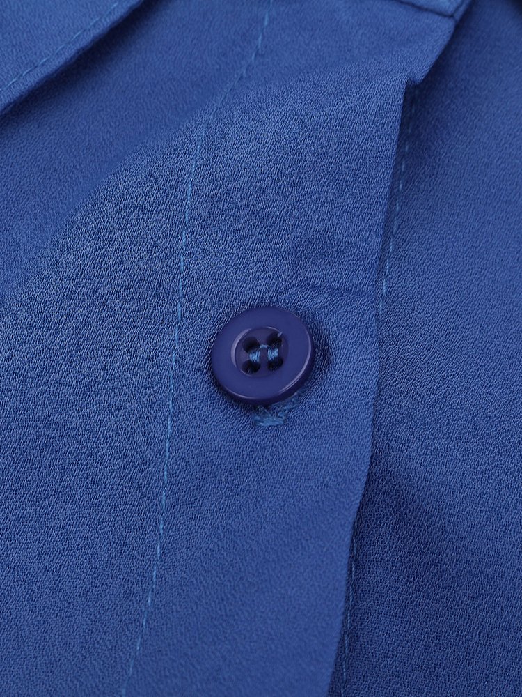 Sexy Women Long Sleeve Split Sheer Chiffon Shirt Tunic Blouse - Image 8