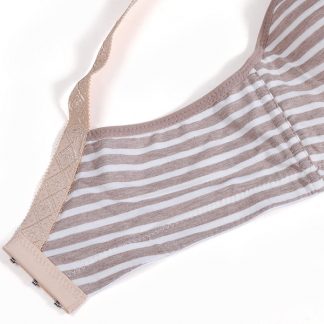 Soft Wireless Plunge Patchwork Color Nursing Bras