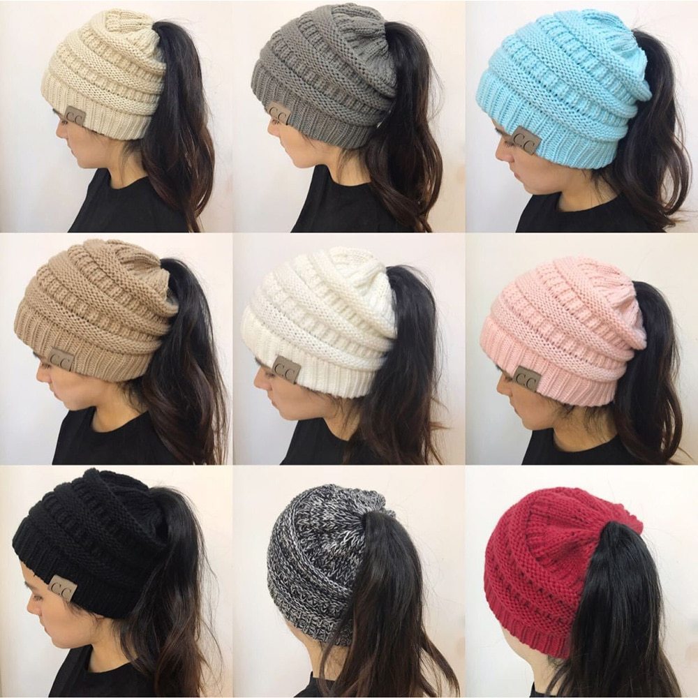 Women's Girl Stretch Knit Hat - Image 2