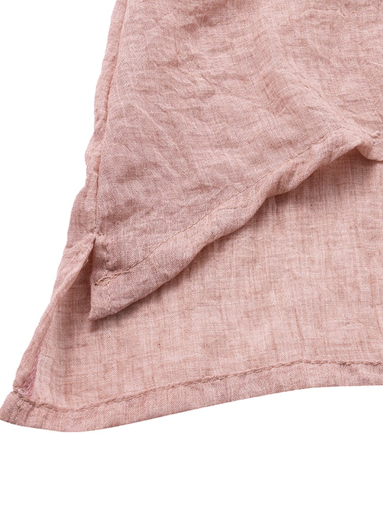 Irregular Crew Neck Casual Blouse - Image 12