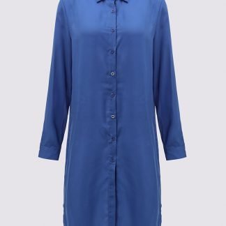 Sexy Women Long Sleeve Split Sheer Chiffon Shirt Tunic Blouse