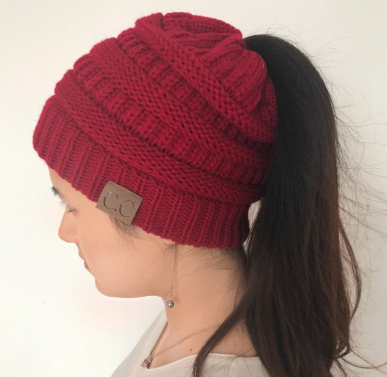 Women's Girl Stretch Knit Hat - Image 5