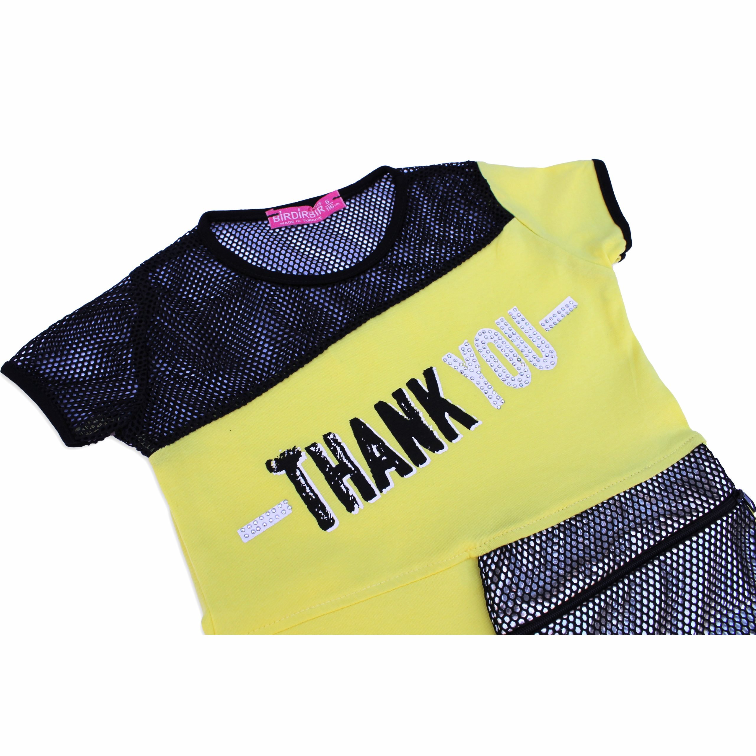 Fishnet shoulder Cotton Dress - Image 9