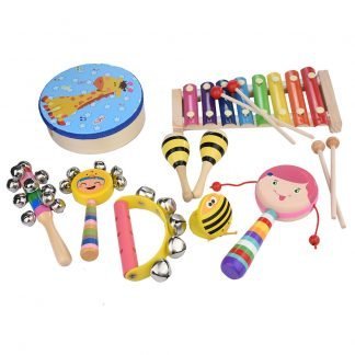9PCS Children Percussion Toy Set Preschool Education Tool With Carrying Case