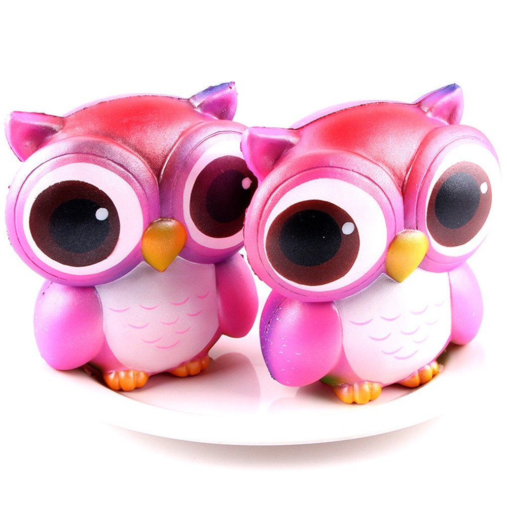 15cm Lovely Pink Owl Cream Scented Slow Rising Toys Collection - Image 2