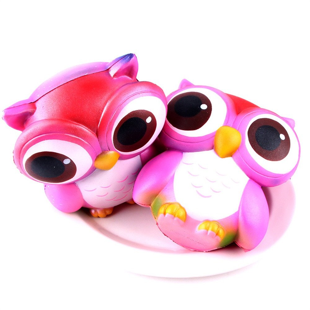 15cm Lovely Pink Owl Cream Scented Slow Rising Toys Collection - Image 6