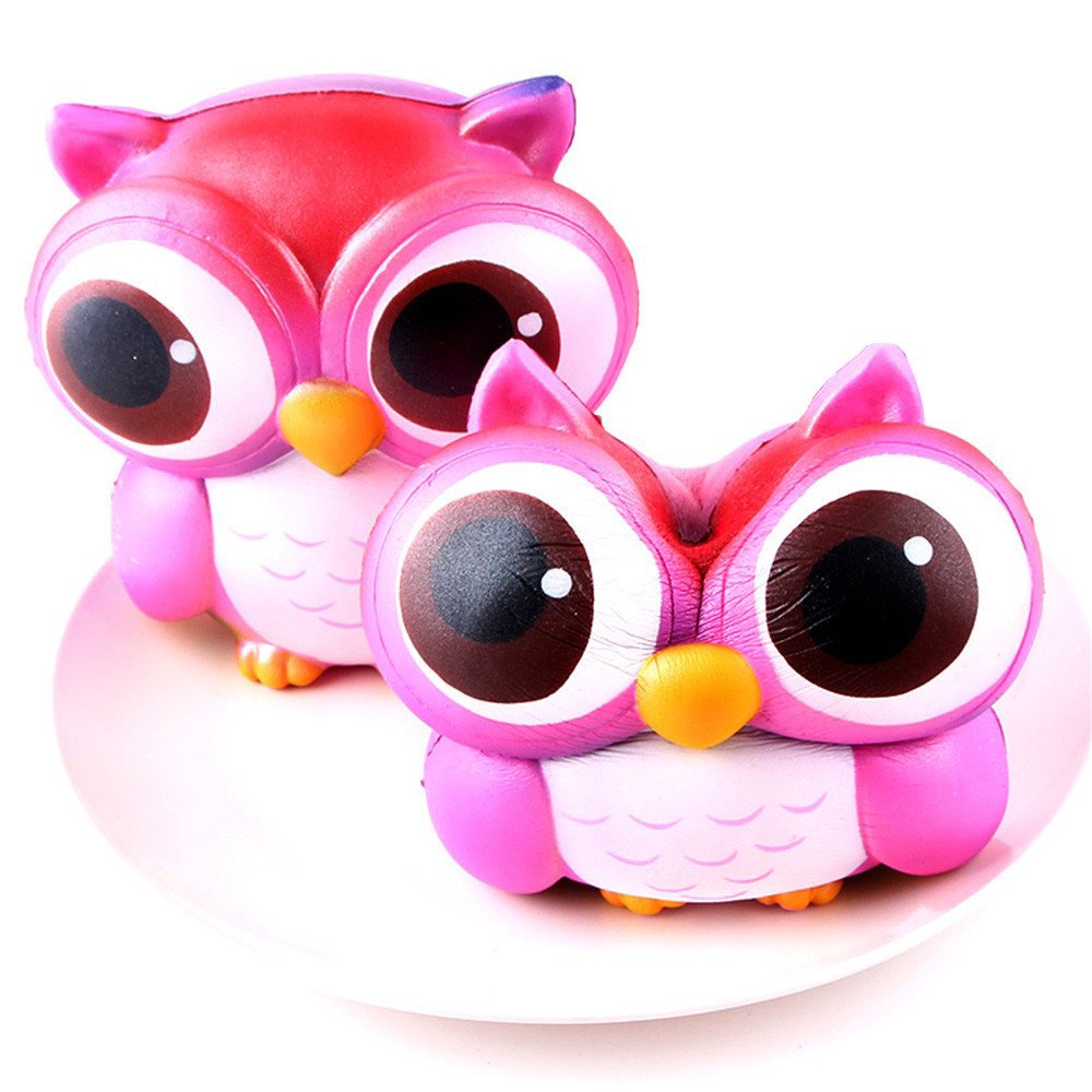 15cm Lovely Pink Owl Cream Scented Slow Rising Toys Collection - Image 8