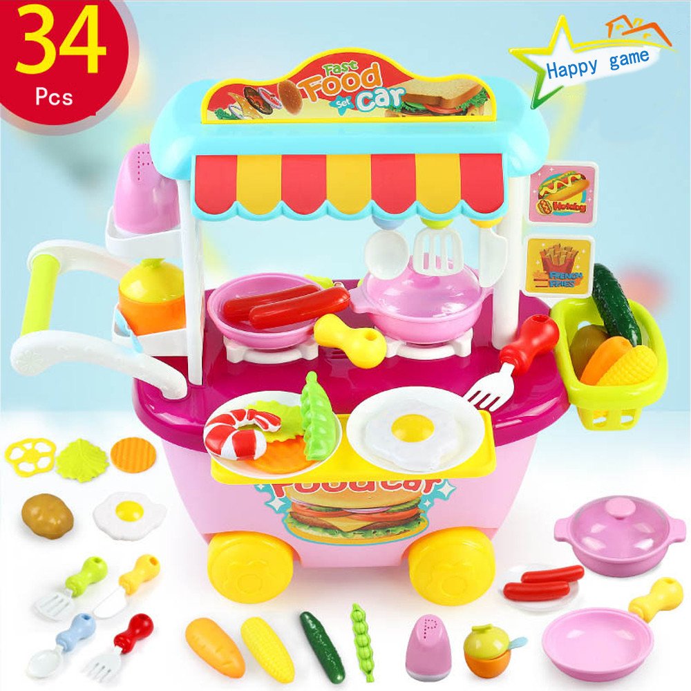 34PCS Children Kitchen Play Educational Toys Food Toys - Image 5