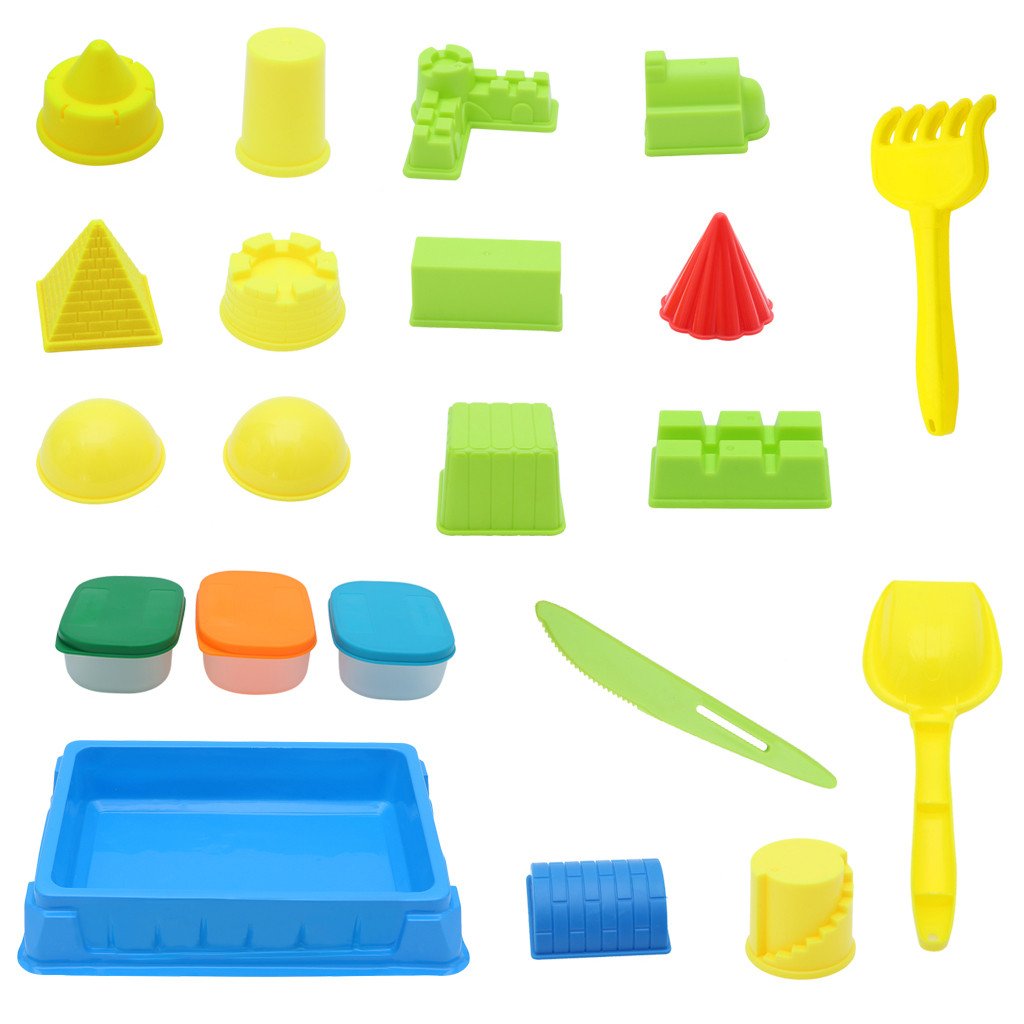 22PCs Kids Beach Toys Set Molds Tools Sandbox Toys On Summer Beach Holiday - Image 4