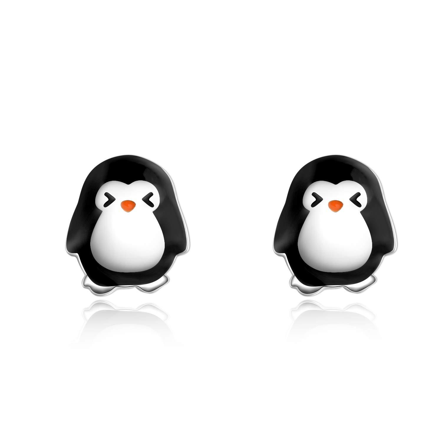925 Sterling Silver Penguin Stud Earrings for Women - Image 8