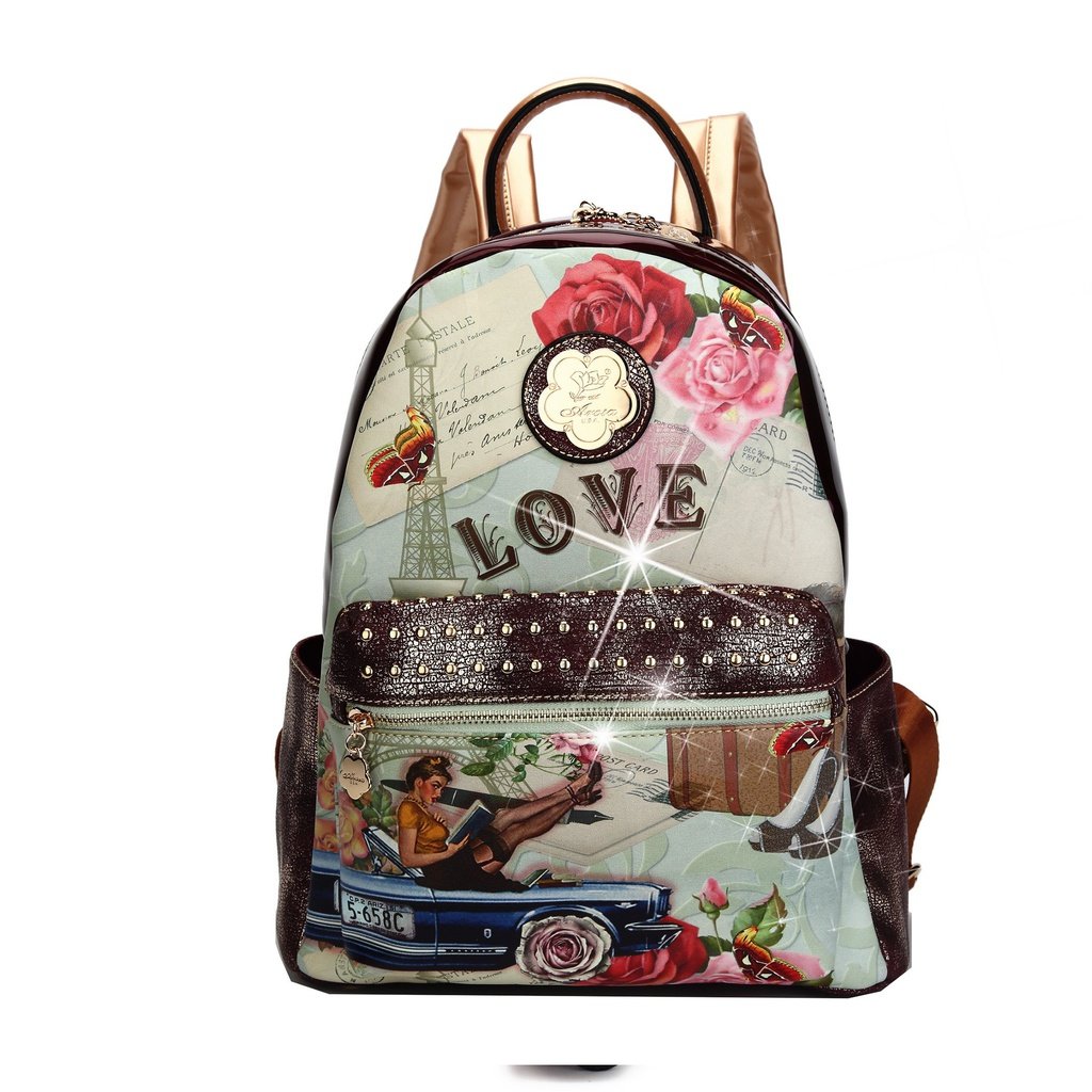 Fashion Backpack ,Bragio Italy Collections, Vintage Trusti - Image 2