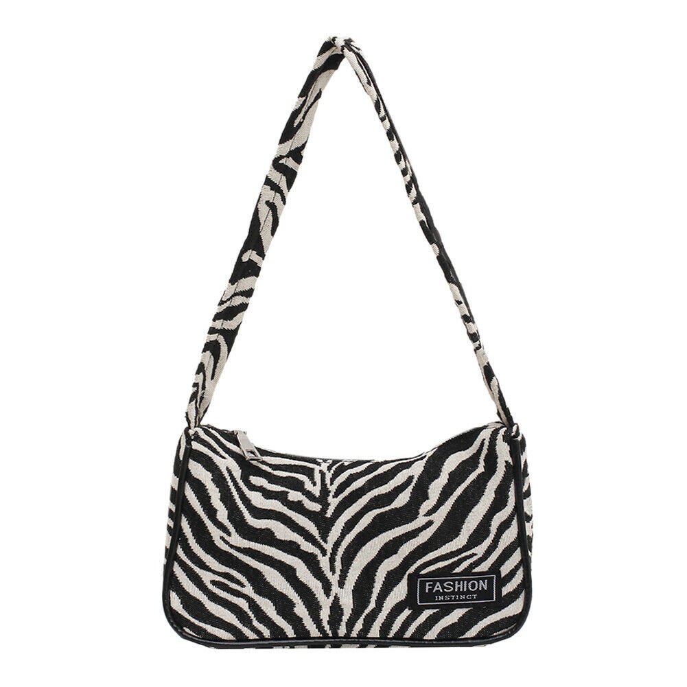 Summer Handle Bag Women Retro Handbag Oxford Cloth Zebra Shoulder Totes Underarm Vintage Top Handle Bag Female Small Bags Clutch - Image 13