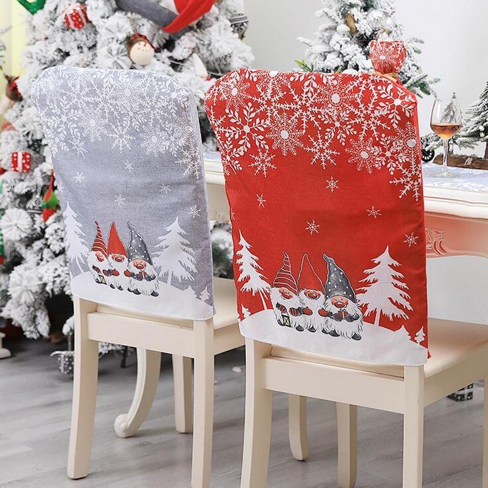 Christmas Chair Covers Santa Claus Hat Christmas