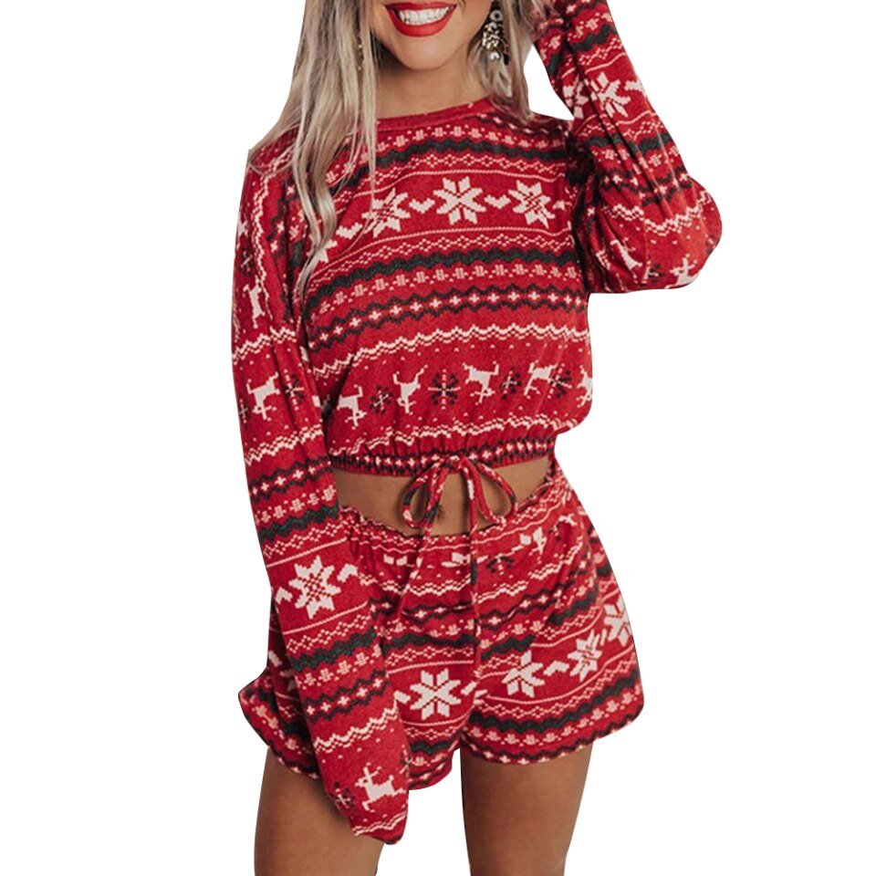 Christmas Suits Printed Round Neck Long Sleeved - Image 3