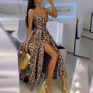 Printing Dress, V-neck 3d