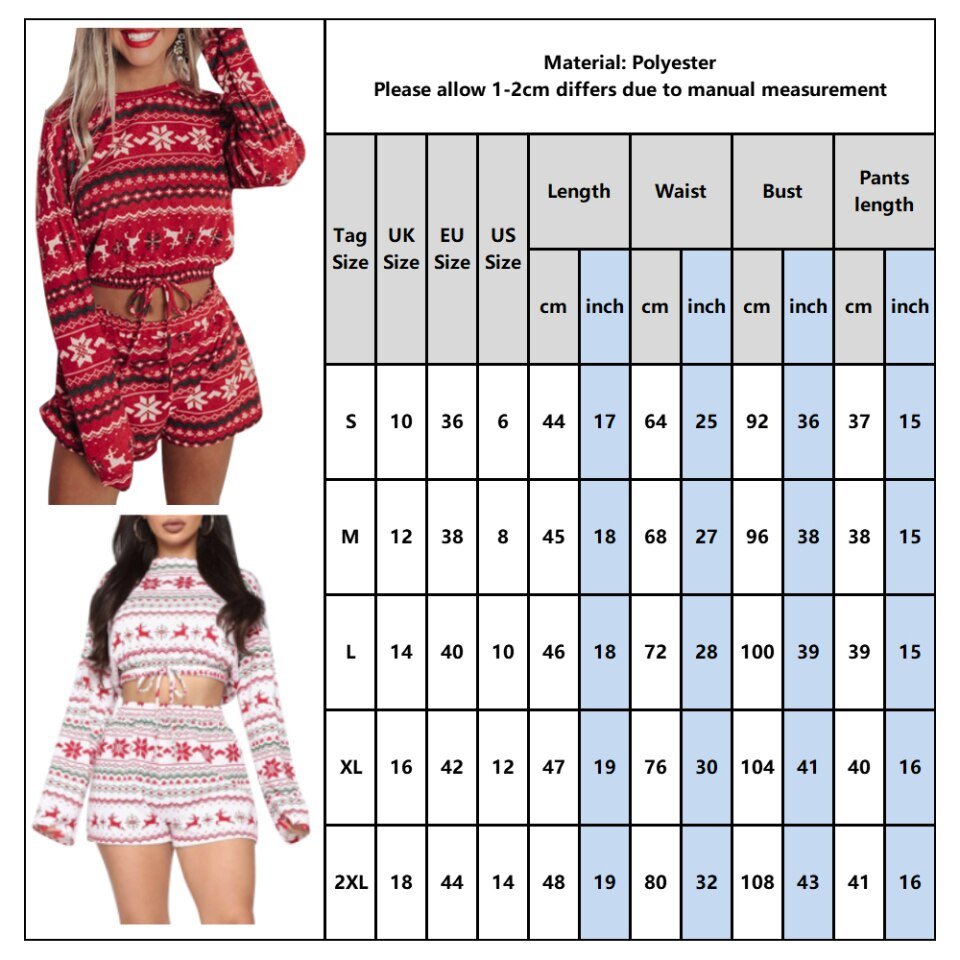 Christmas Suits Printed Round Neck Long Sleeved - Image 2
