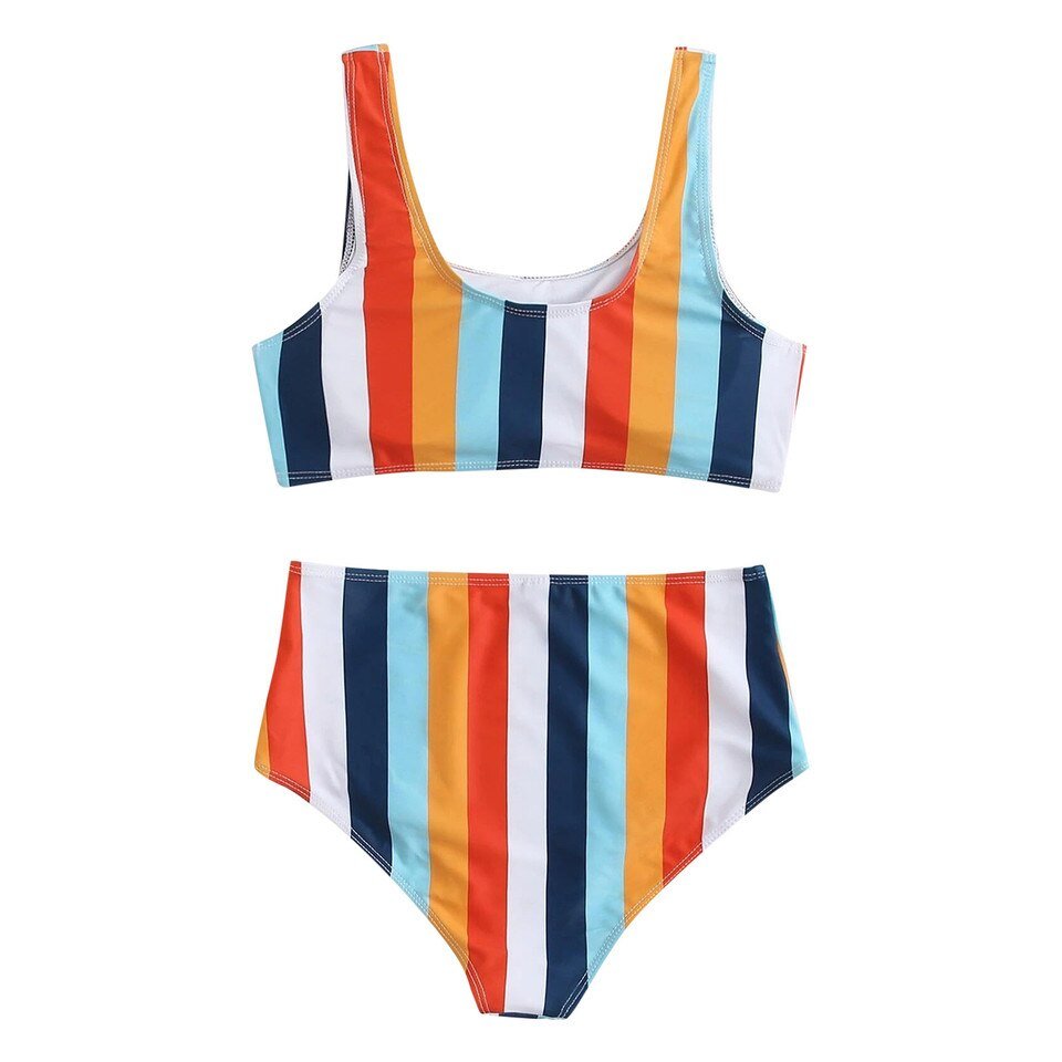 Women's Swimming Suit , Striped Push Up , Two Piece Swimsuit - Image 3