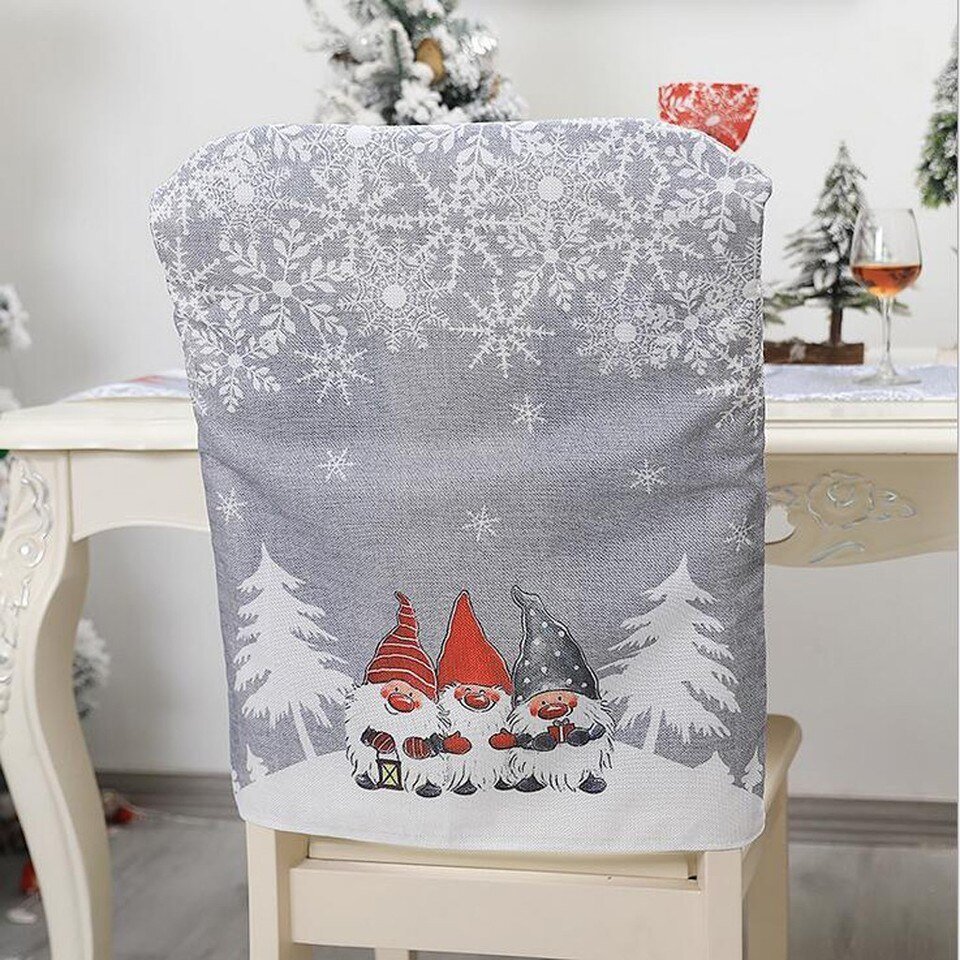 Christmas Chair Covers Santa Claus Hat Christmas - Image 3
