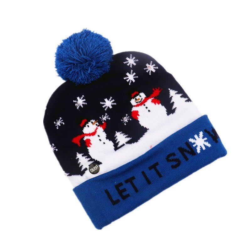 Christmas Hat Santa Claus Elk Knitted Beanie - Image 7