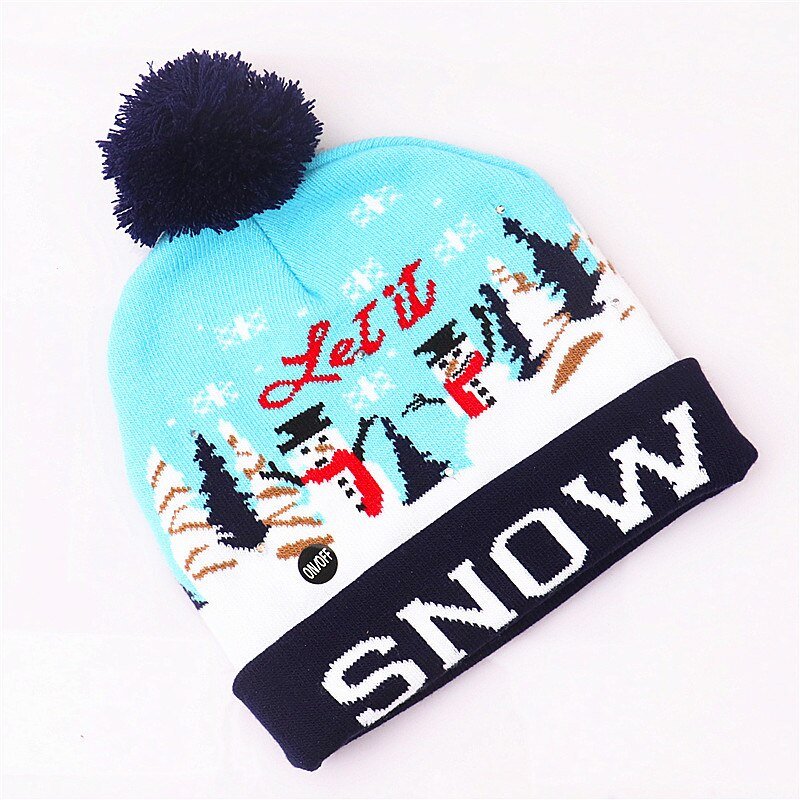 Christmas Hat Santa Claus Elk Knitted Beanie - Image 6