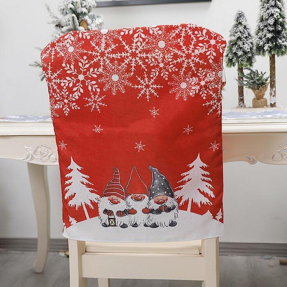 Christmas Chair Covers Santa Claus Hat Christmas - Image 7