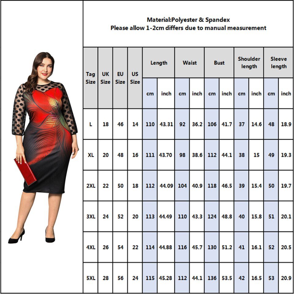 Elegant Dress Women Floral Print Mesh Patchwork 3/4 Sleeve Bodycon Streetwear - Image 12