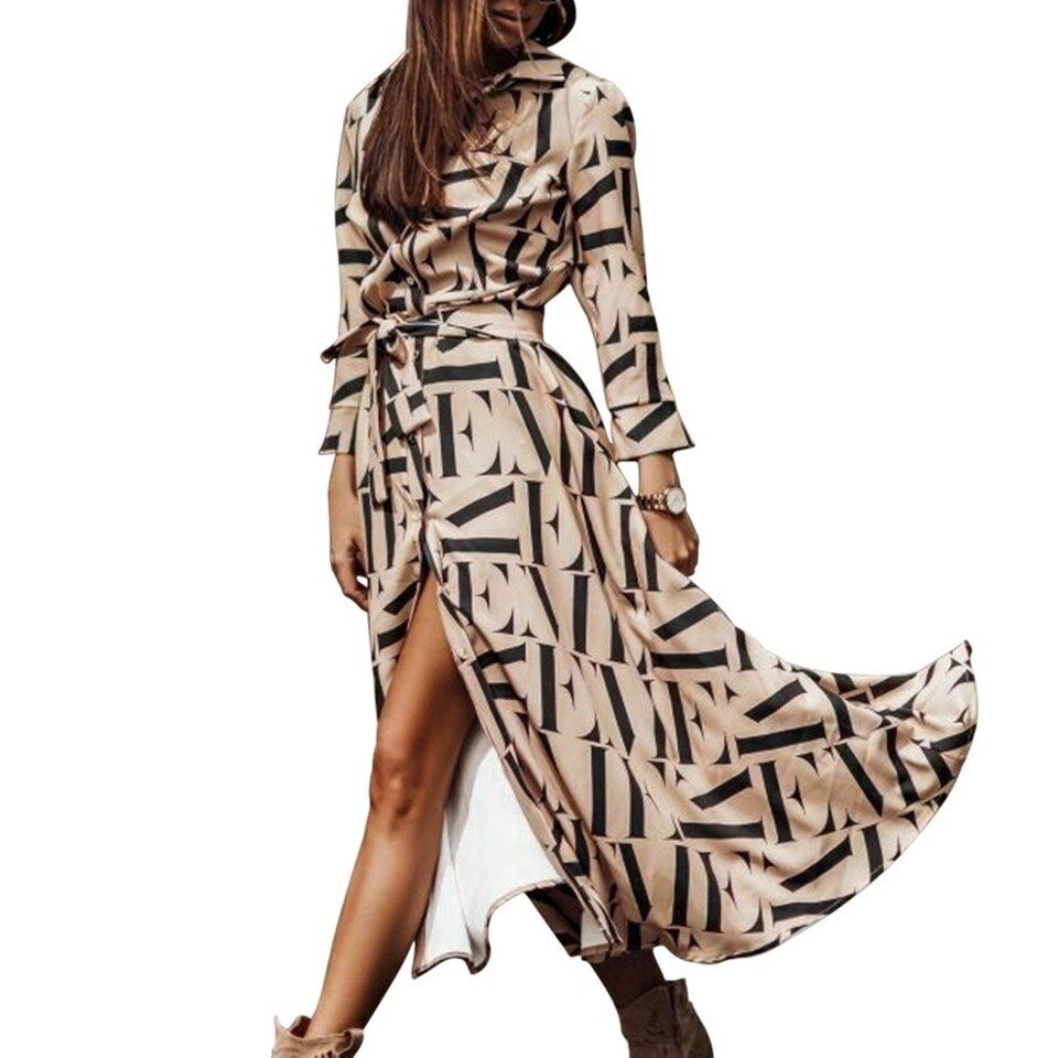 Long Dress Casual Polka Dot Print - Image 8