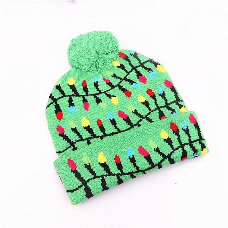 Christmas Hat Santa Claus Elk Knitted Beanie - Image 10