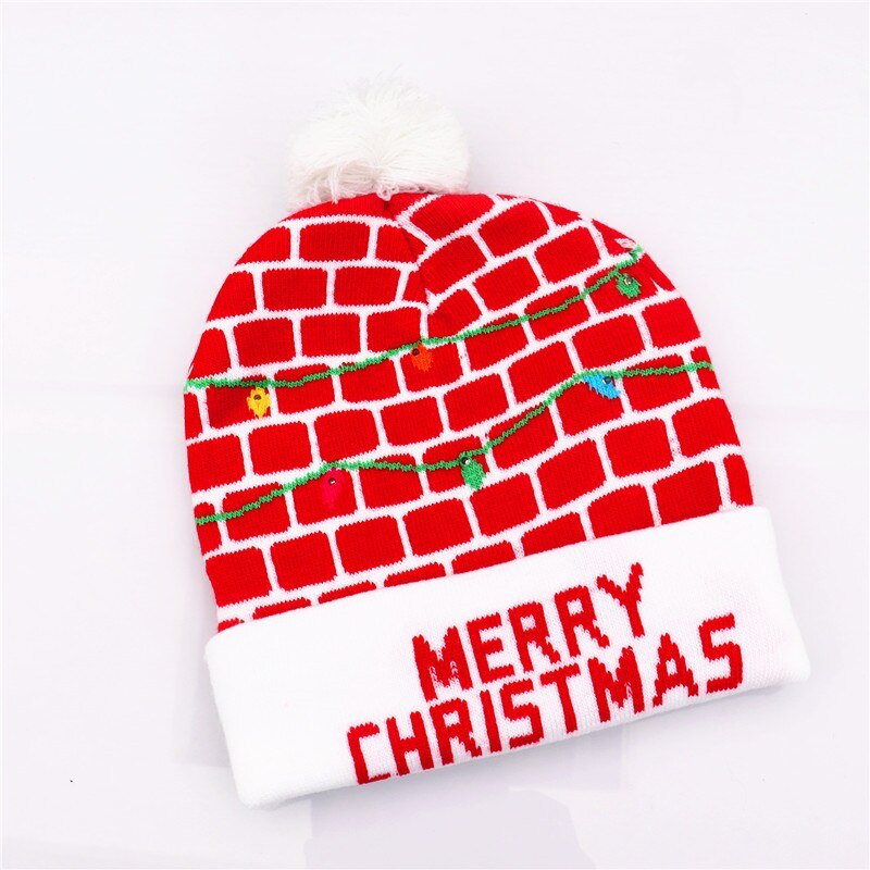 Christmas Hat Santa Claus Elk Knitted Beanie - Image 11