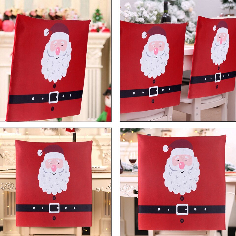 Christmas Chair Cover Classic Santa Claus ,4 pcs - Image 5