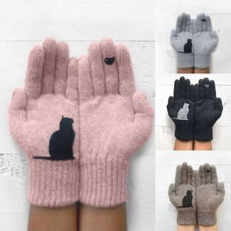Gloves Thick Cartoon ,Winter Warm Cold Cashmere