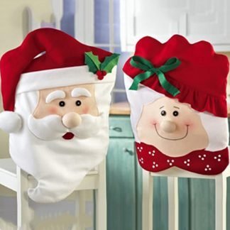 Christmas Chair Covers Mr and Mrs Santa Claus