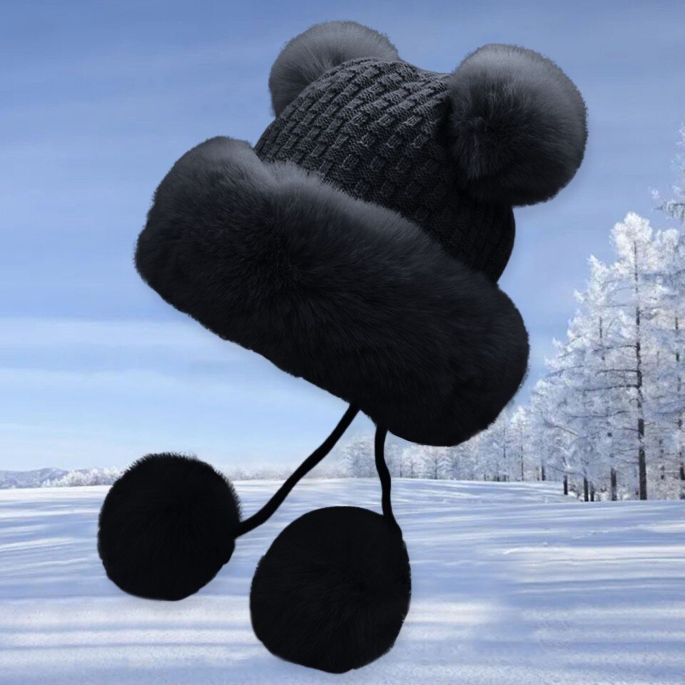 Beanie Hats ,Cute Snow Hat Warm Knit - Image 10