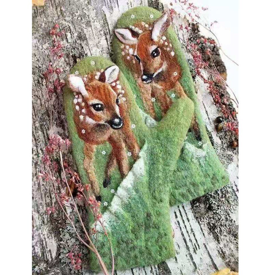 Gloves Cute Animal Print - Image 4