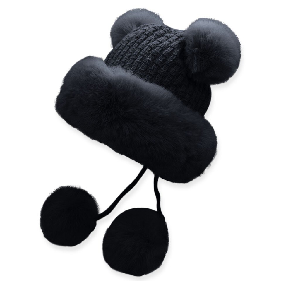 Beanie Hats ,Cute Snow Hat Warm Knit - Image 3