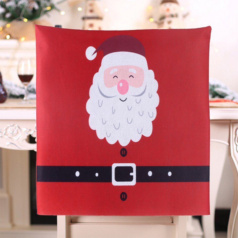 Christmas Chair Cover Classic Santa Claus ,4 pcs - Image 3