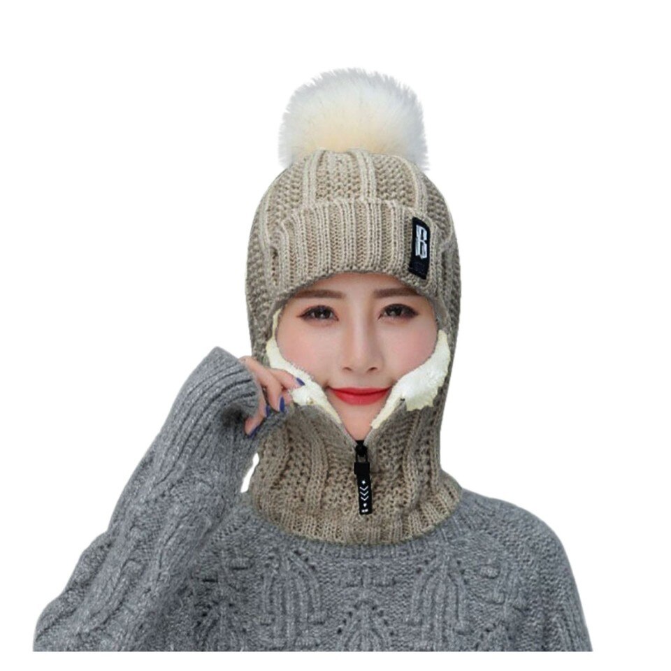 Knitted Plus Velvet Women Hats Earmuffs