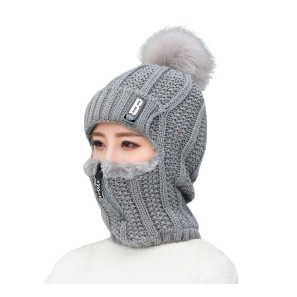 Knitted Plus Velvet Women Hats Earmuffs - Image 5