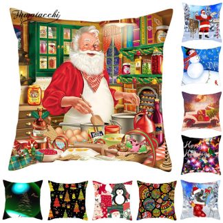 Cushion Cover Merry Christmas, Fuwatacchi New Year Pillow Covers